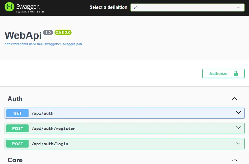 WebApi for Projects